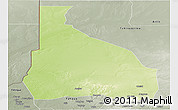 Physical Panoramic Map of Tchin-Tabaraden, semi-desaturated