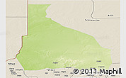 Physical Panoramic Map of Tchin-Tabaraden, shaded relief outside