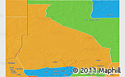 Political Panoramic Map of Tchin-Tabaraden