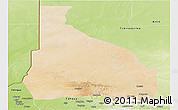 Satellite Panoramic Map of Tchin-Tabaraden, physical outside