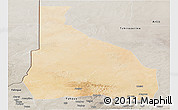 Satellite Panoramic Map of Tchin-Tabaraden, semi-desaturated