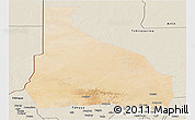 Satellite Panoramic Map of Tchin-Tabaraden, shaded relief outside