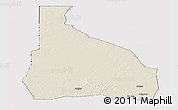 Shaded Relief Panoramic Map of Tchin-Tabaraden, cropped outside