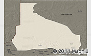 Shaded Relief Panoramic Map of Tchin-Tabaraden, darken