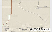 Shaded Relief Panoramic Map of Tchin-Tabaraden