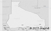 Silver Style Panoramic Map of Tchin-Tabaraden