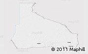 Silver Style Panoramic Map of Tchin-Tabaraden, single color outside