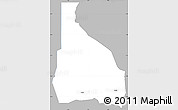 Gray Simple Map of Tchin-Tabaraden, single color outside