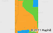 Political Simple Map of Tchin-Tabaraden