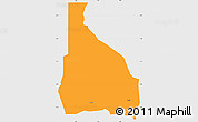 Political Simple Map of Tchin-Tabaraden, single color outside