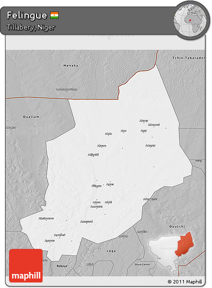 Gray 3D Map of Felingue
