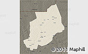 Shaded Relief 3D Map of Felingue, darken