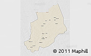 Shaded Relief 3D Map of Felingue, lighten, desaturated