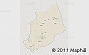 Shaded Relief 3D Map of Felingue, lighten, semi-desaturated
