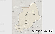 Shaded Relief 3D Map of Felingue, semi-desaturated