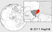 Blank Location Map of Felingue, highlighted country, highlighted parent region