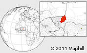 Blank Location Map of Felingue, highlighted parent region