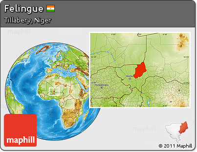 Physical Location Map of Felingue