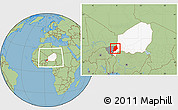 Savanna Style Location Map of Felingue, highlighted country, highlighted parent region, within the entire country