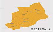 Political Panoramic Map of Felingue, cropped outside