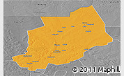 Political Panoramic Map of Felingue, desaturated