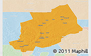 Political Panoramic Map of Felingue, lighten