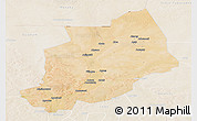 Satellite Panoramic Map of Felingue, lighten
