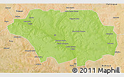 Physical 3D Map of Kollo, satellite outside