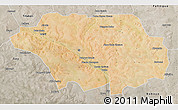 Satellite 3D Map of Kollo, semi-desaturated