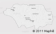 Silver Style 3D Map of Kollo, single color outside