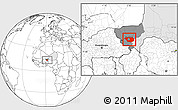 Blank Location Map of Kollo, highlighted country, highlighted parent region