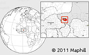 Blank Location Map of Kollo, highlighted country