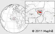 Blank Location Map of Kollo, highlighted parent region