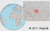 Gray Location Map of Kollo