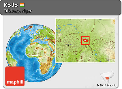 Physical Location Map of Kollo