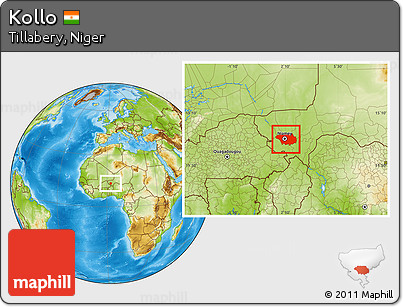 Physical Location Map of Kollo