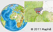 Physical Location Map of Kollo, highlighted country, highlighted parent region