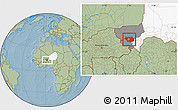 Savanna Style Location Map of Kollo, highlighted country, highlighted parent region, hill shading