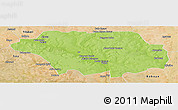 Physical Panoramic Map of Kollo, satellite outside
