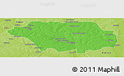 Political Panoramic Map of Kollo, physical outside