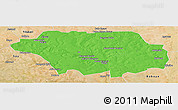 Political Panoramic Map of Kollo, satellite outside