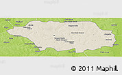 Shaded Relief Panoramic Map of Kollo, physical outside