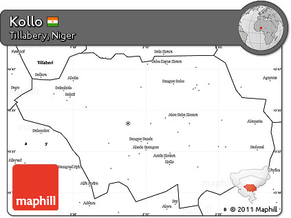 Blank Simple Map of Kollo