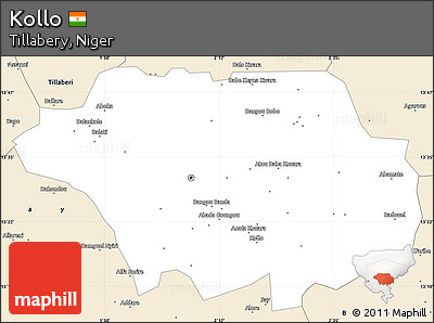 Classic Style Simple Map of Kollo