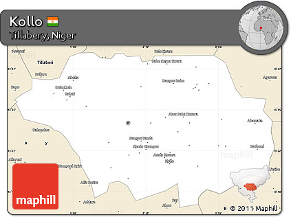 Classic Style Simple Map of Kollo