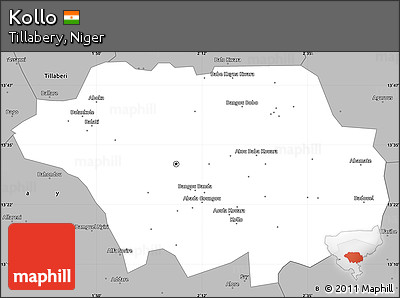 Gray Simple Map of Kollo