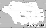 Gray Simple Map of Kollo, single color outside