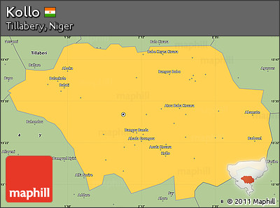 Savanna Style Simple Map of Kollo