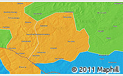Political 3D Map of Matameye