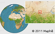 Satellite Location Map of Matameye